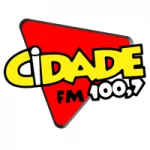 Logo Rádio Cidade 100.7 FM Cambuí / MG – Brasil