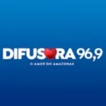 Logo Rádio Difusora 96.9 FM Manaus / AM – Brasil